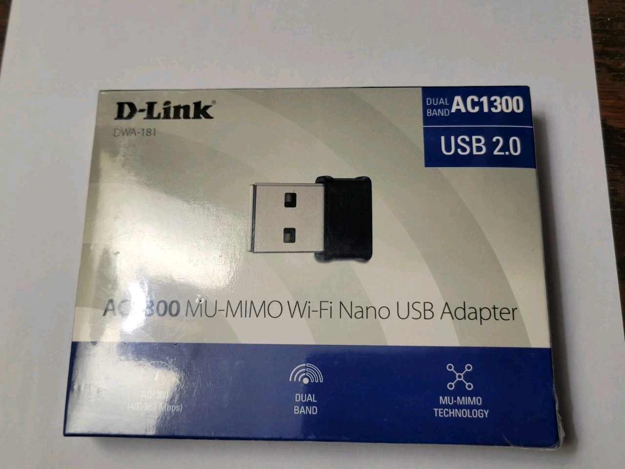 D-Link AC1300 DWA-181 MU-MIMO Wi-Fi Nano USB Adapter Computer Gaming SEALED NEW