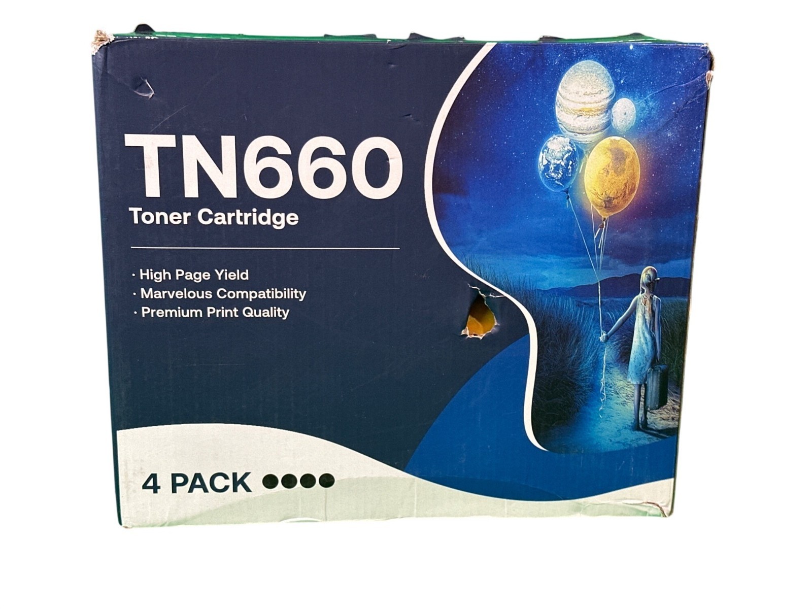 TN660 Toner Cartridge 4 Pack High Page Yield Premium Quality Compatible With Var