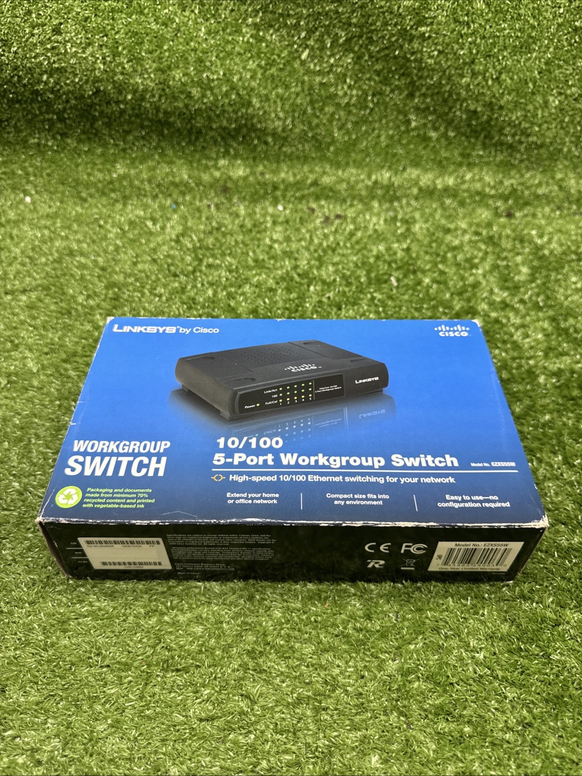 LINKSYS Cisco High-Speed Ethernet 10/100 5-Port Workgroup Switch EZXS55W.     P