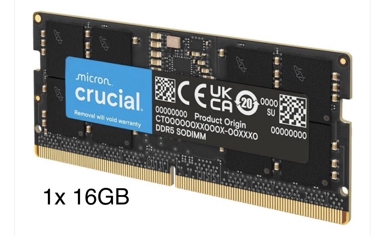 R15 Crucial RAM 16GB DDR5 5600MHz (5200MHz or 4800MHz) Memory CT16G56C46S5 READ