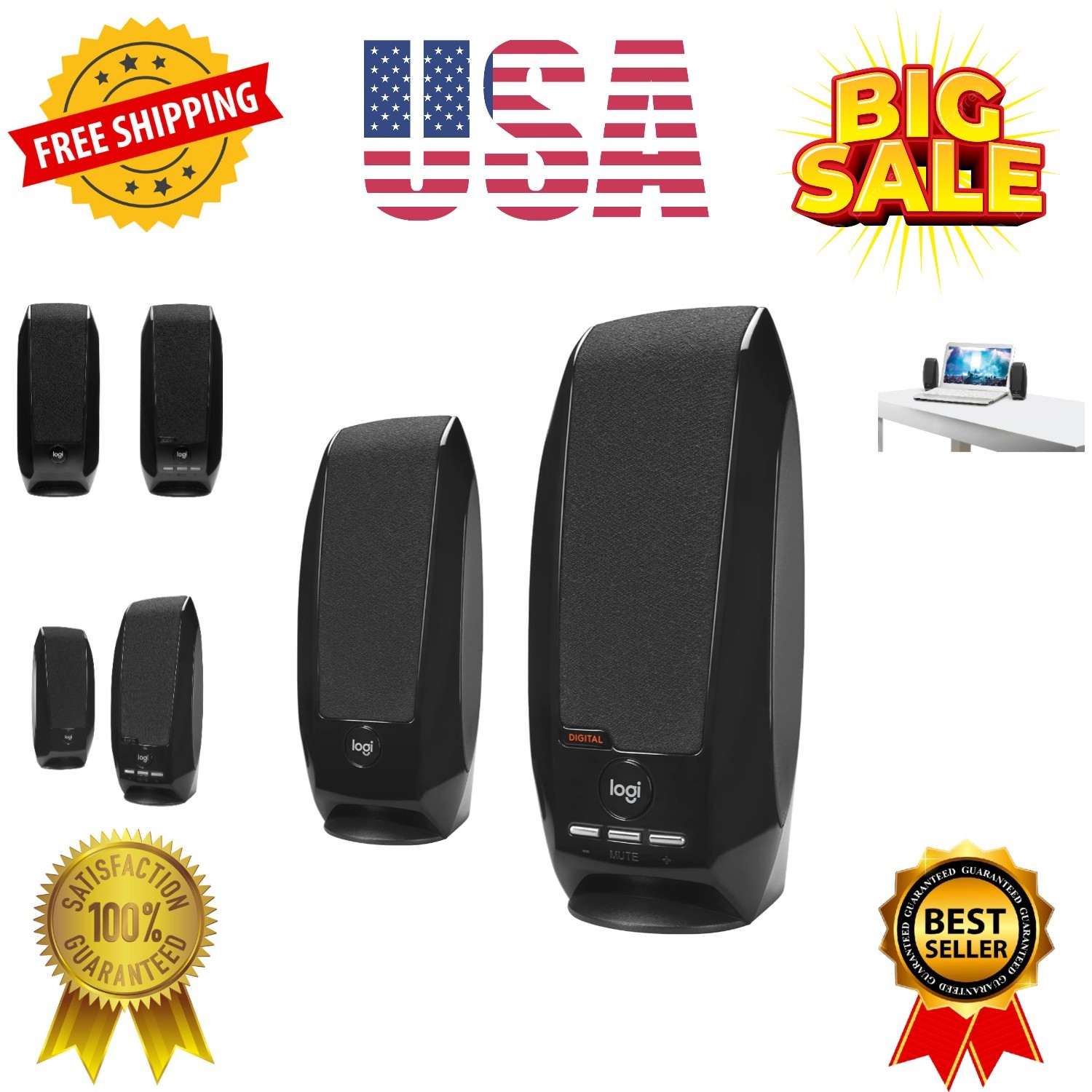 S150 USB Speakers with Digital Sound