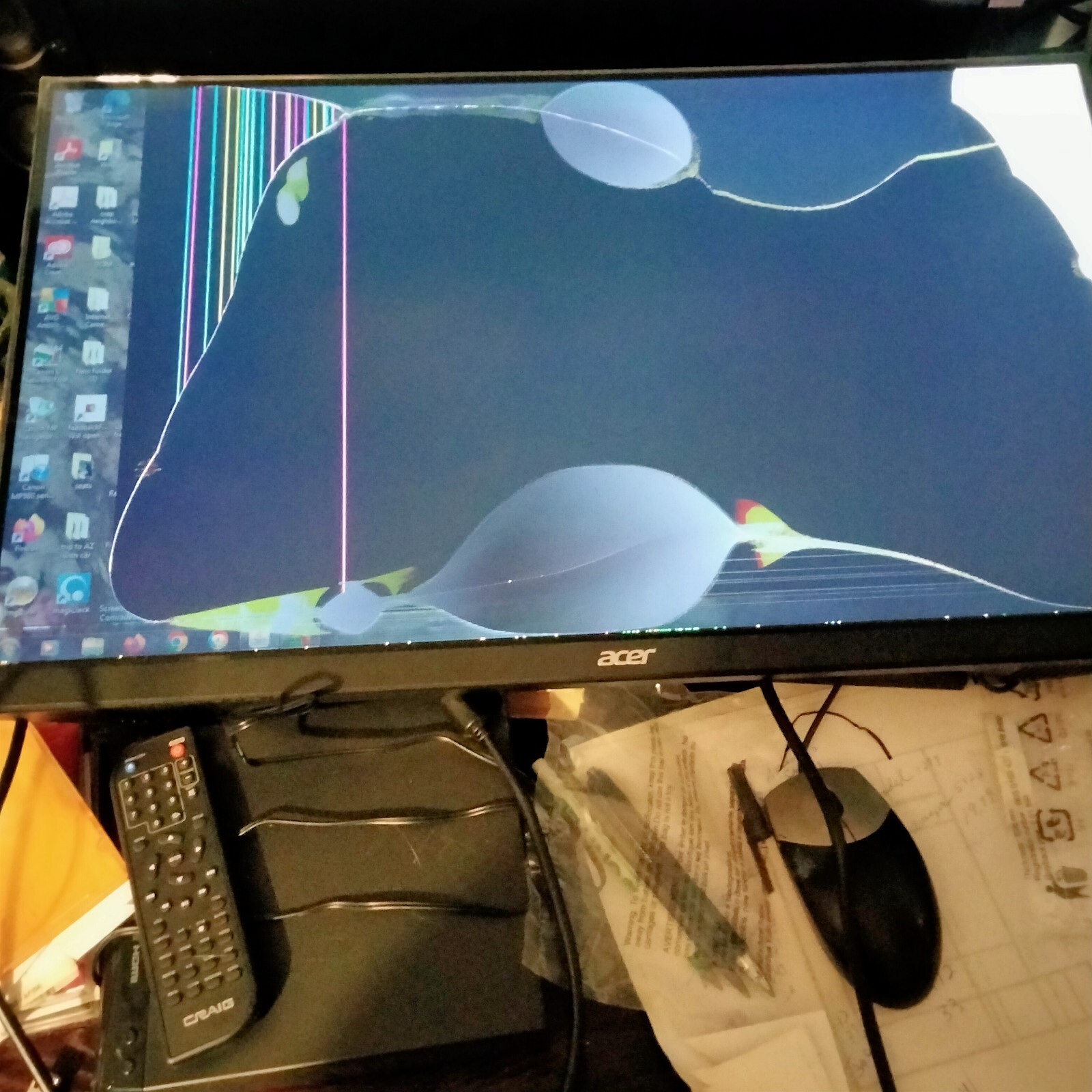 27 Inch   QG271 Acer NITRO G21 Series   Gaming Monitor 4 PARTS ONLY OR REPAIR