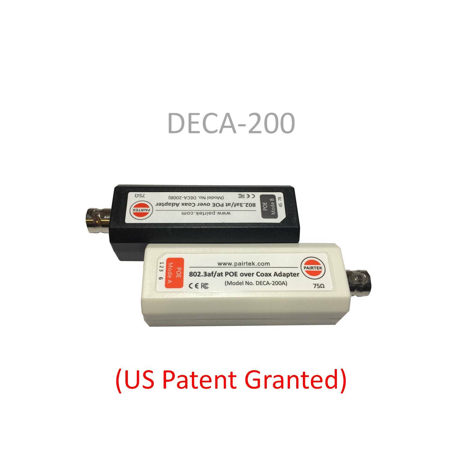 Ethernet PoE-over-Coax Adapter Kit - US Patented