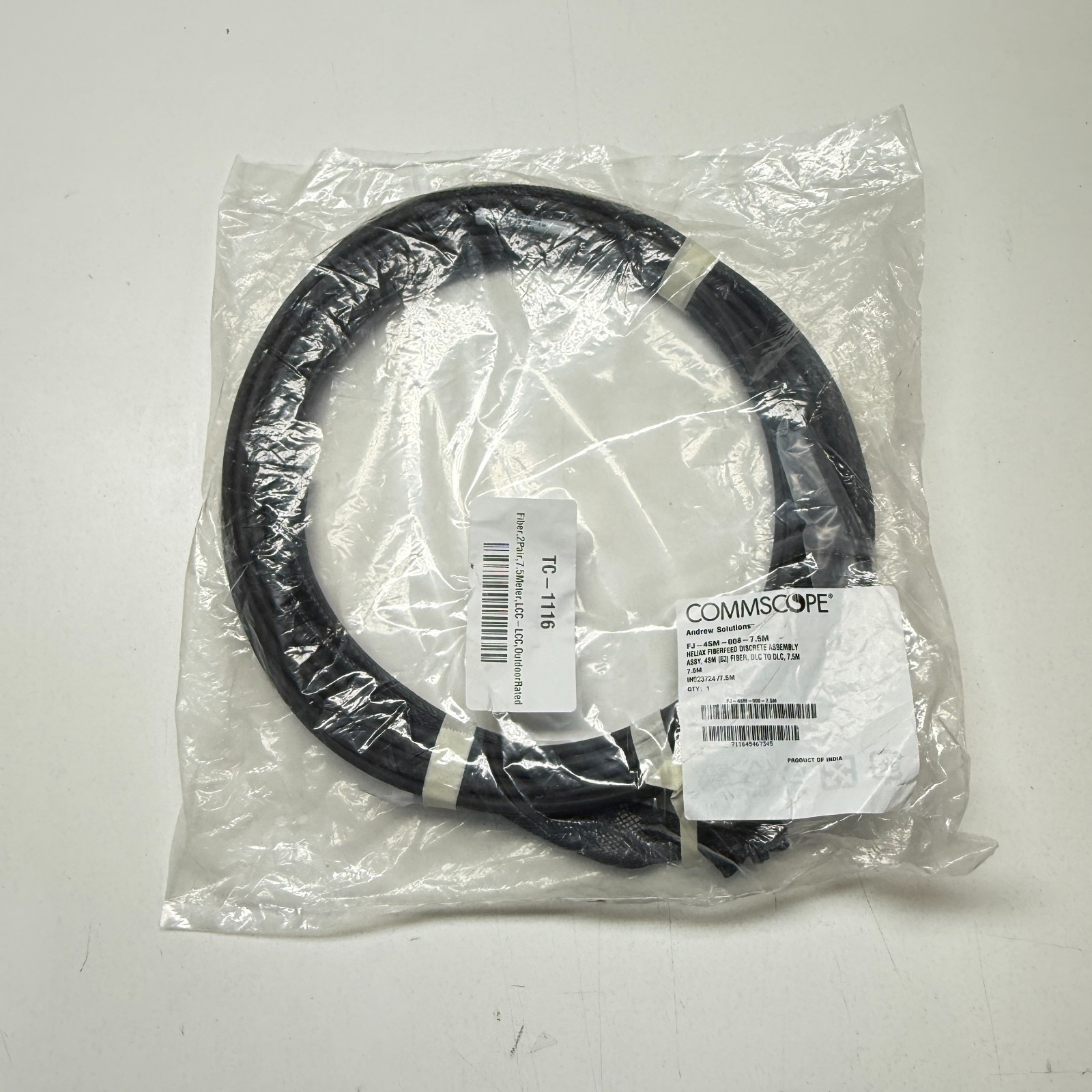Commscope FJ-4SM-008-7.5M Heliax Fiberfeed DLC TO DLC Distribution Fiber