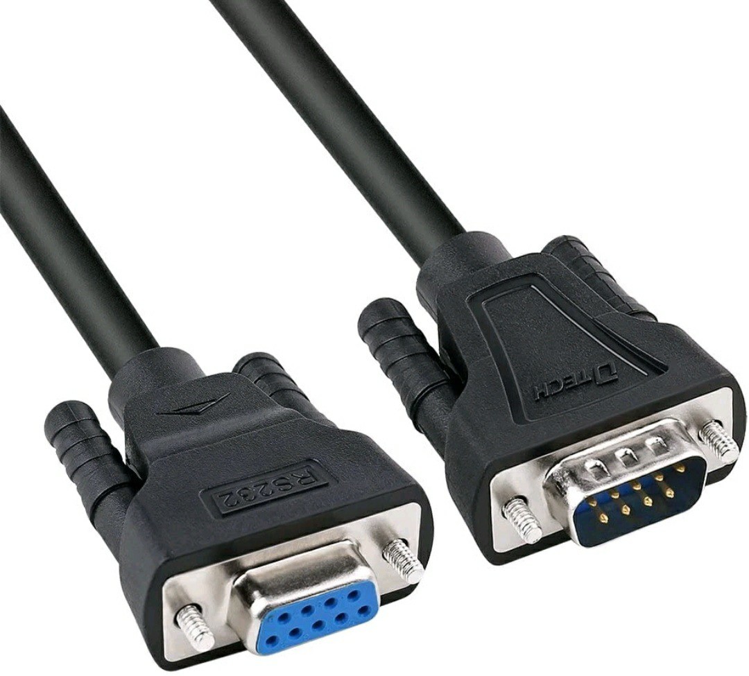 Dtech 5Ft DB9 RS232 Serial Cable Male to Female Extension Simple Null Modem Cord