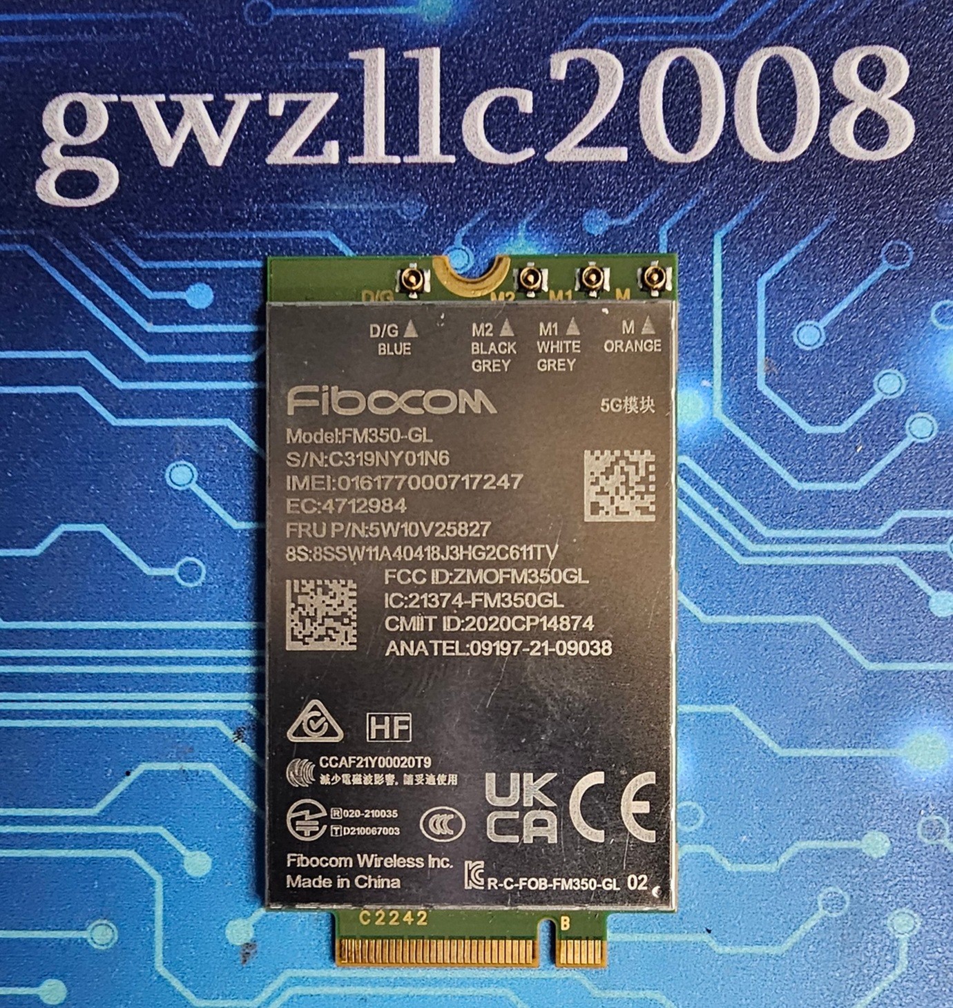 Fibocom FM350-GL 5W10V25827 Wireless 5G LTE/WCDMA WWAN Card Lenovo P1 Gen5