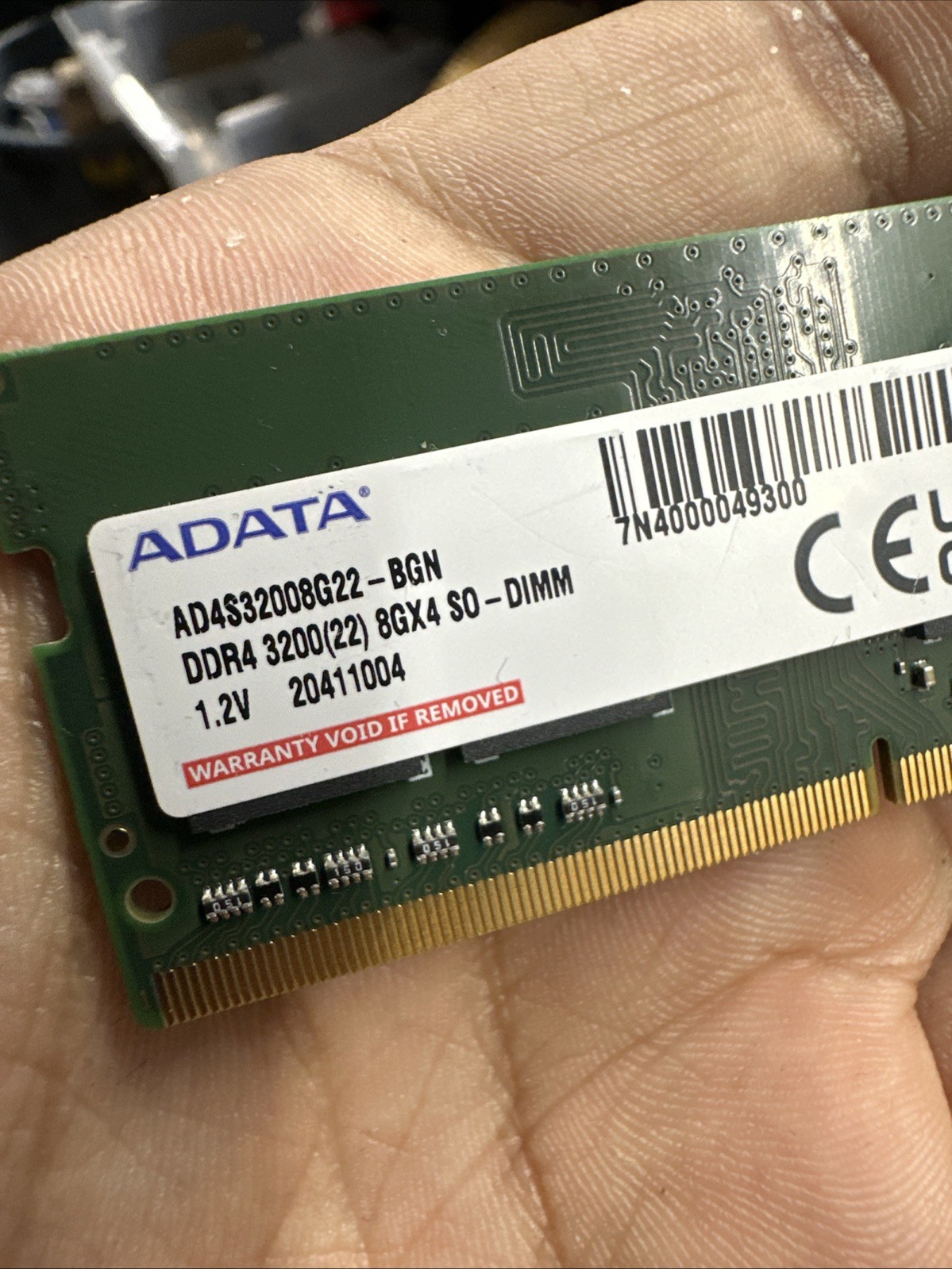 ADATA 8GB DDR4 Laptop RAM SO-DIMM PC4-3200AA MHz
