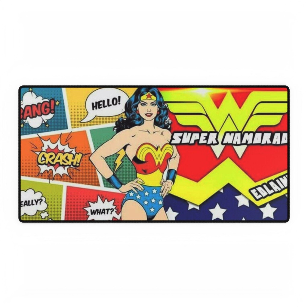 DC Comics Wonder Woman Pop Art Comic Speech Bubbles Mouse Pad Desk Mats