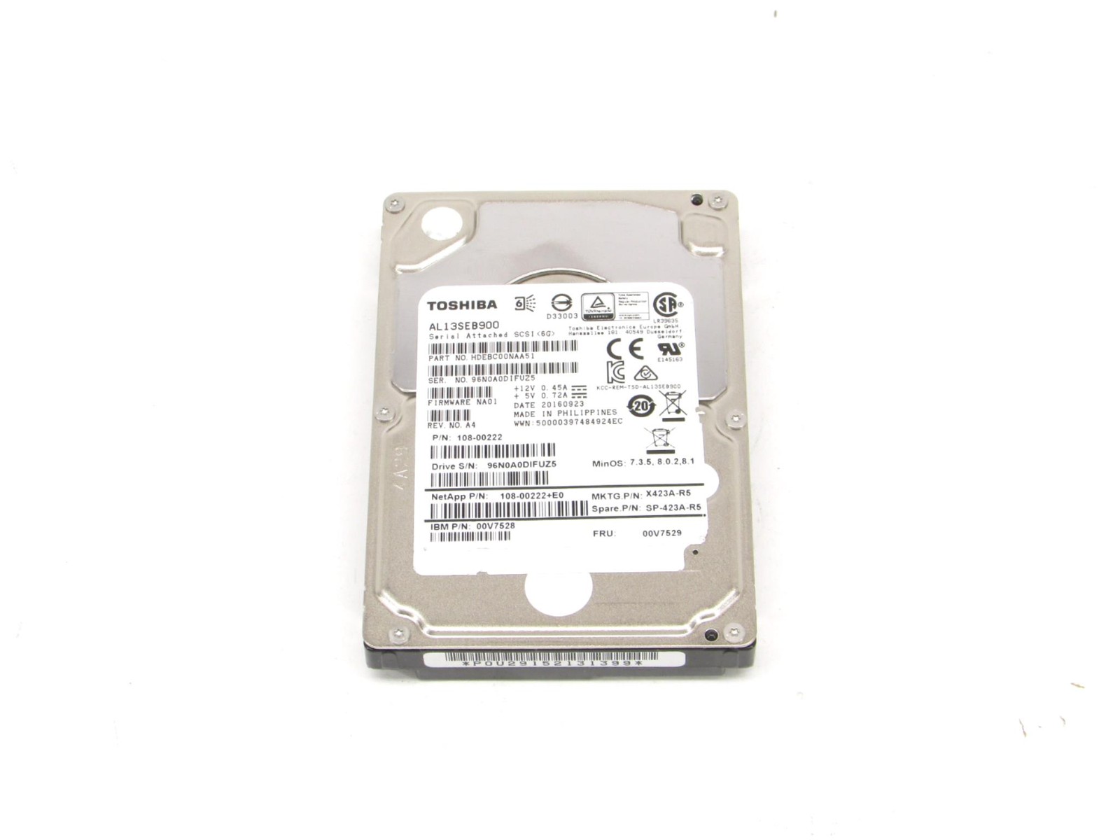 Toshiba AL13SEB900 900GB 10K 2.5" SAS 6Gbps Hard Drive HDD Grade A No Tray