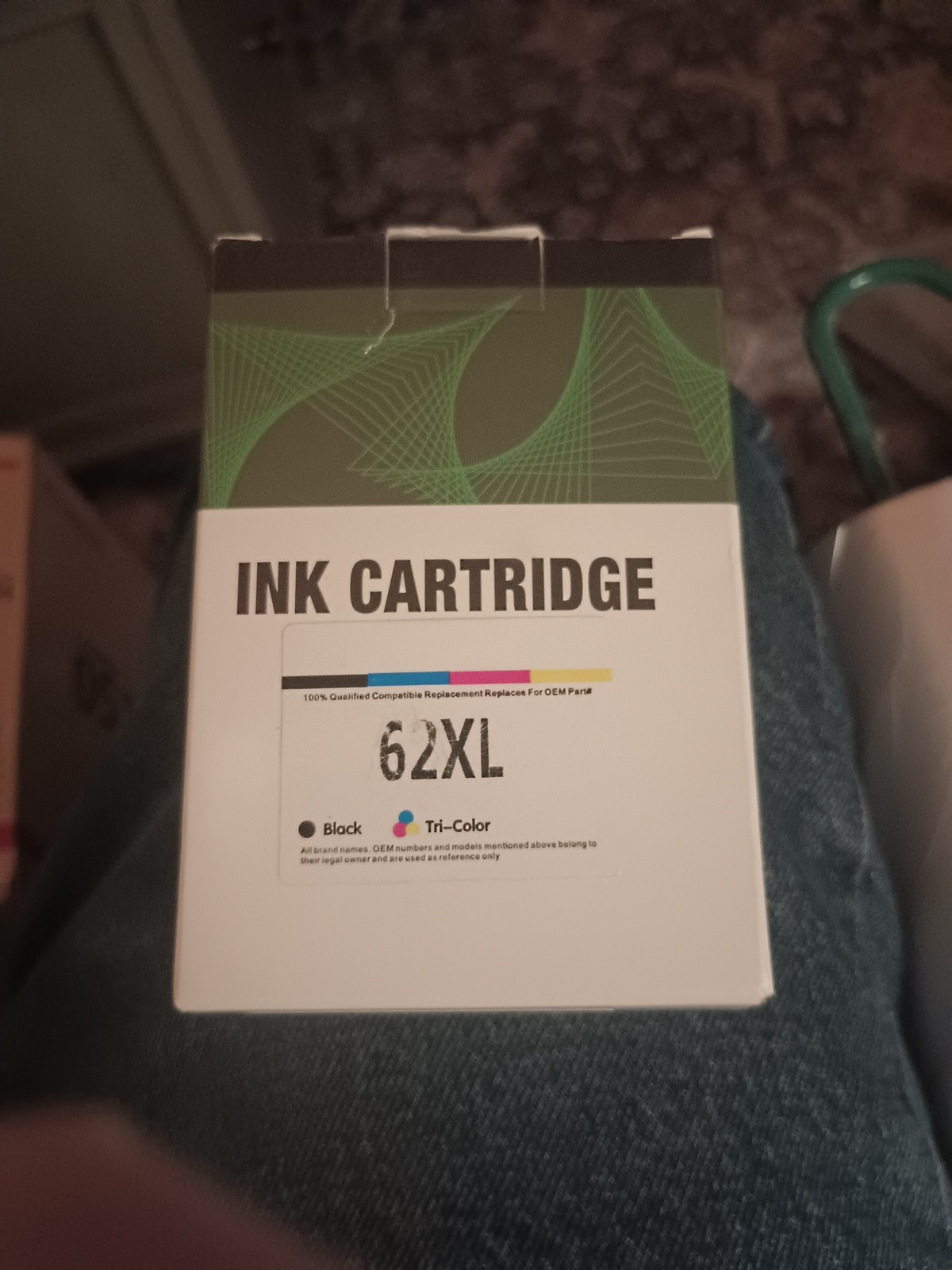 2 Black Palmtree Compatible Ink Cartridges  Replacement for HP 62XL