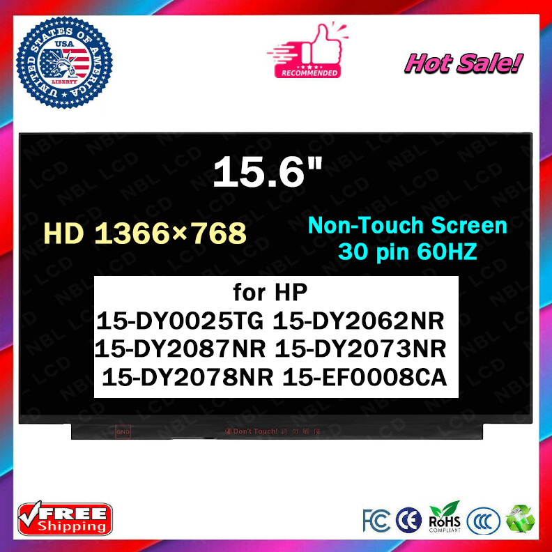 for HP 15-DY2087NR 15-DY2073NR LCD Non-Touch Screen Display 1366×768 30 pin 60HZ
