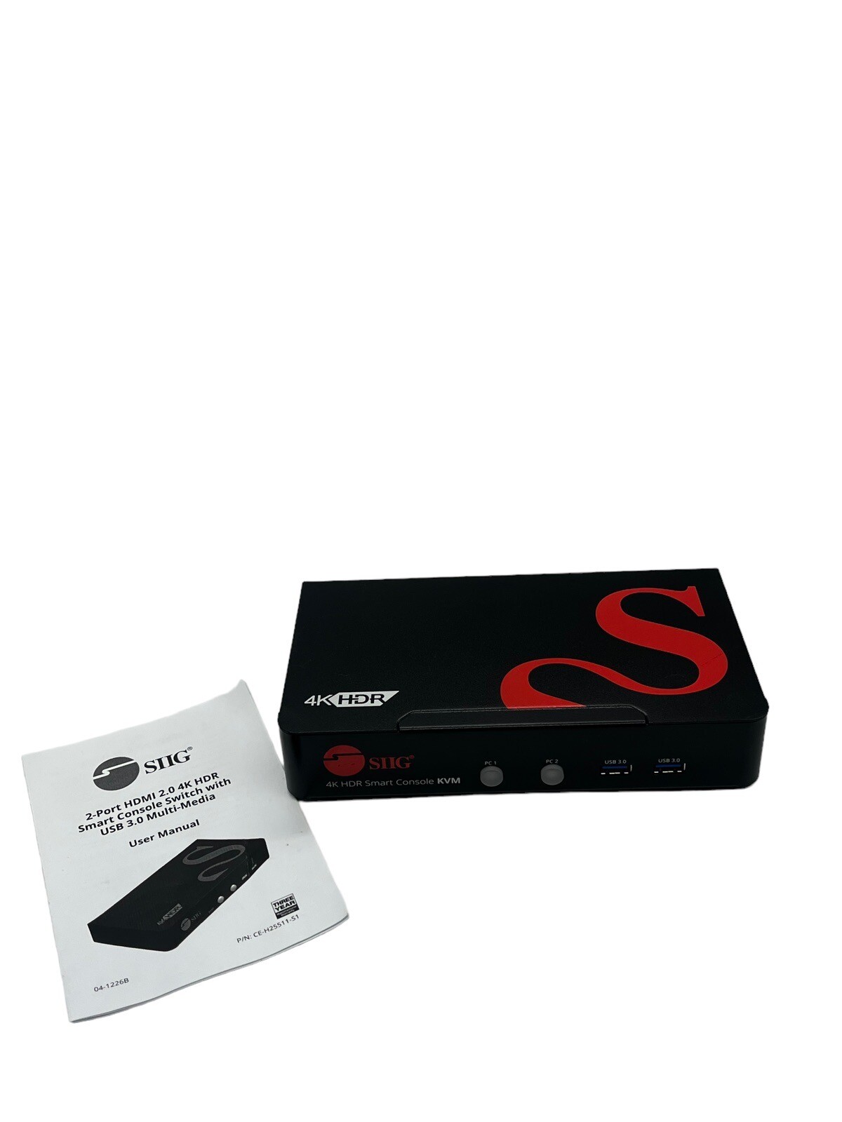 SIIG 2-Port HDMI 4K60Hz HDR Smart Console KVM Switch with USB 3.0 Multi-Media