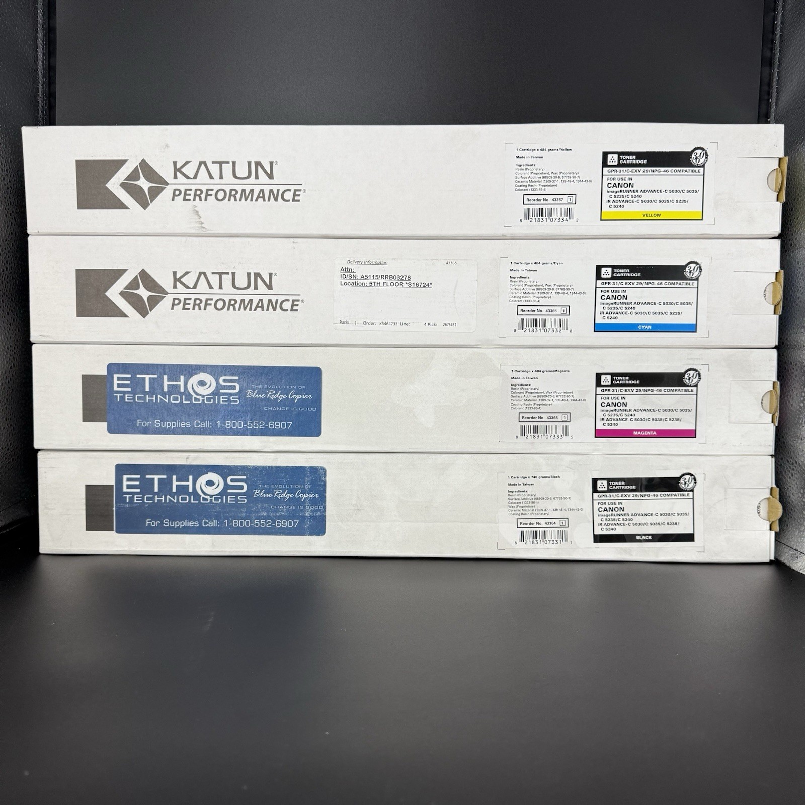 Canon GPR-31 Katun Compatible Set of 4 KYCM Toner Cartridges for C5035 New