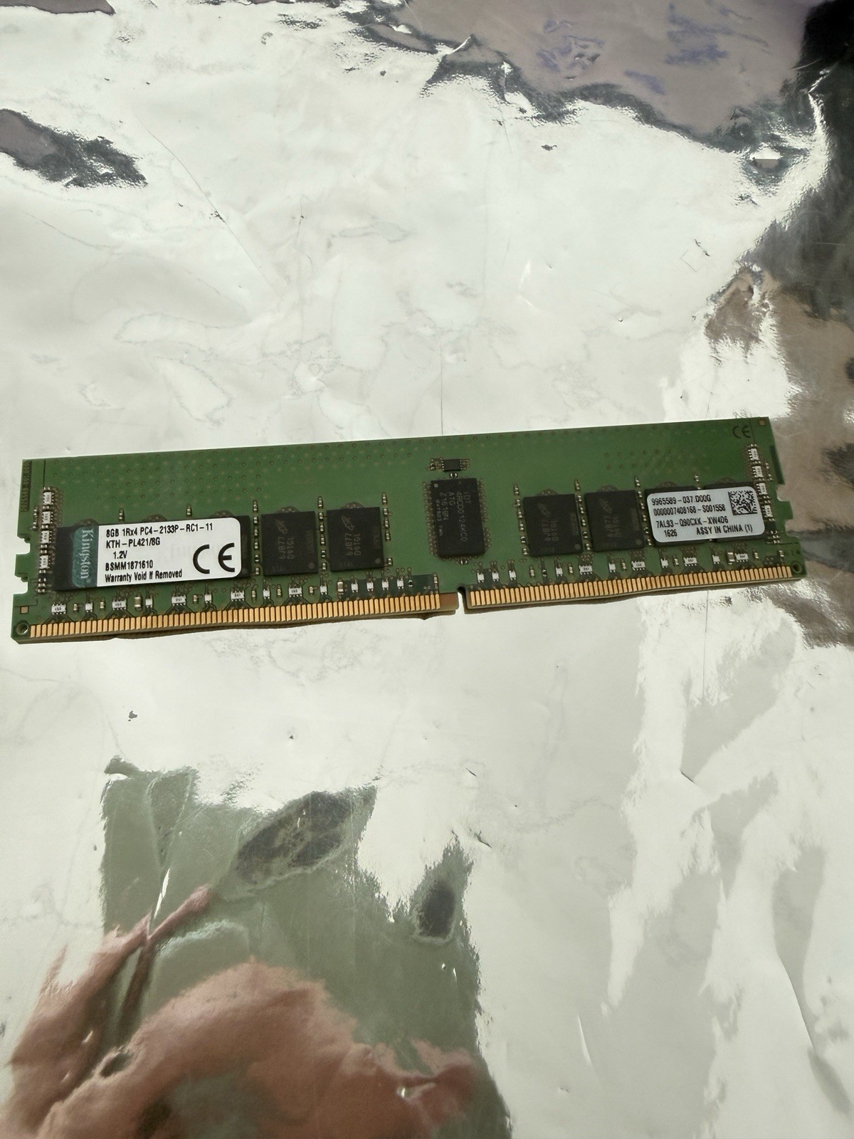 Kingston 8GB 1Rx4 PC4-2133P-RC1-11 ECC REG Server Memory KTH-PL421/8G Tested