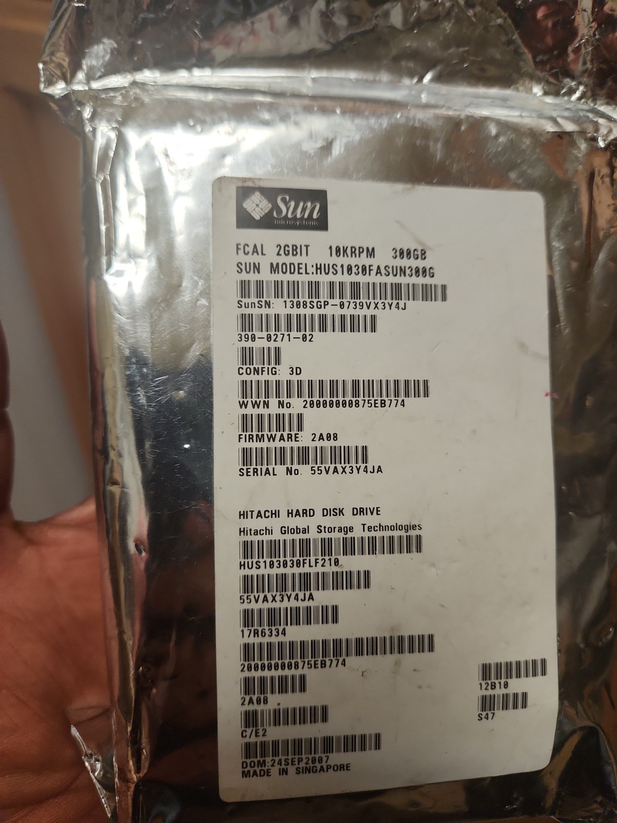 Hitachi HUS1030FASUN300G 300GB 10K RPM Fibre Channel FC-AL HDD - NEW SEALED