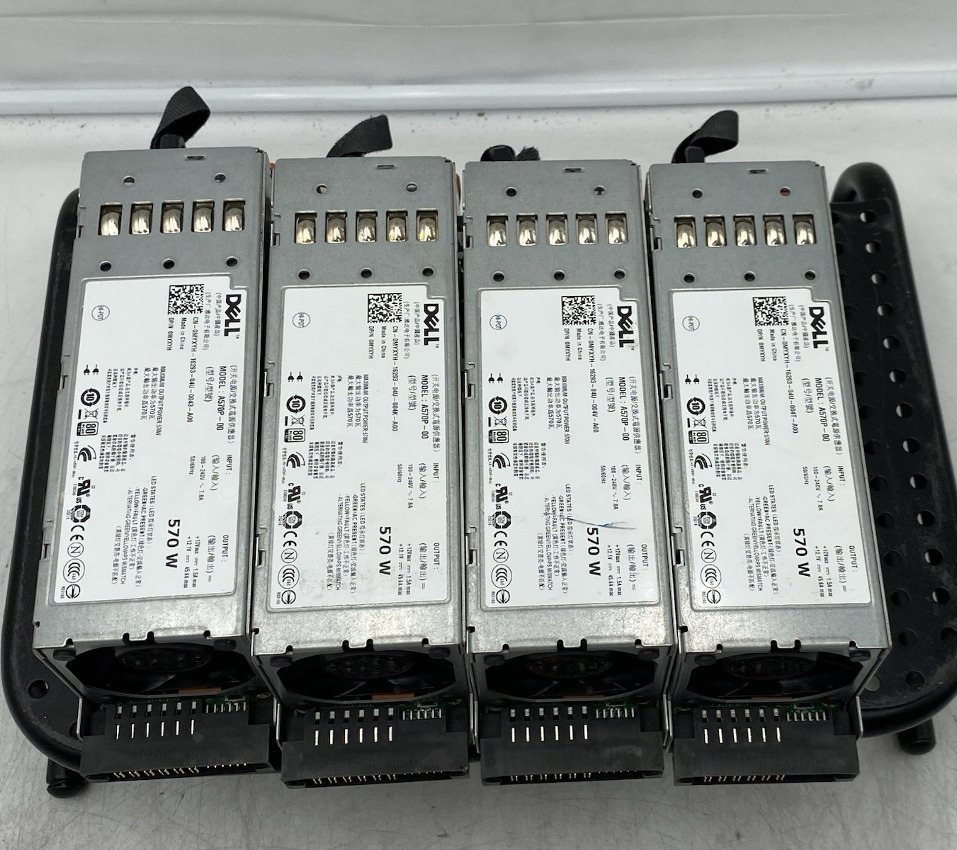 LOT OF 4 Dell 570W Power Supply A570P-00 for  Poweredge R710 T610 Server