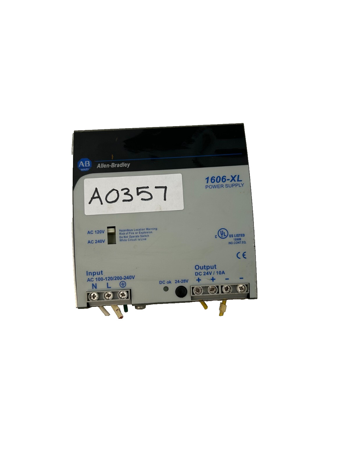 Allen-Bradley 1606-XL240E Power Supply Ser A Output DC 24-28V 10 A