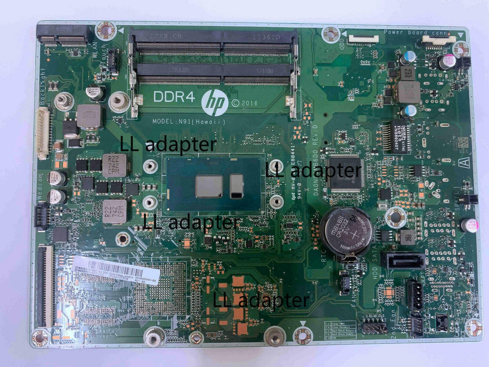 NEW HP 20-C 22-B 24-E 24-G SERIES INTEL I3-7100U AIO MOTHERBOARD 848949-007 607