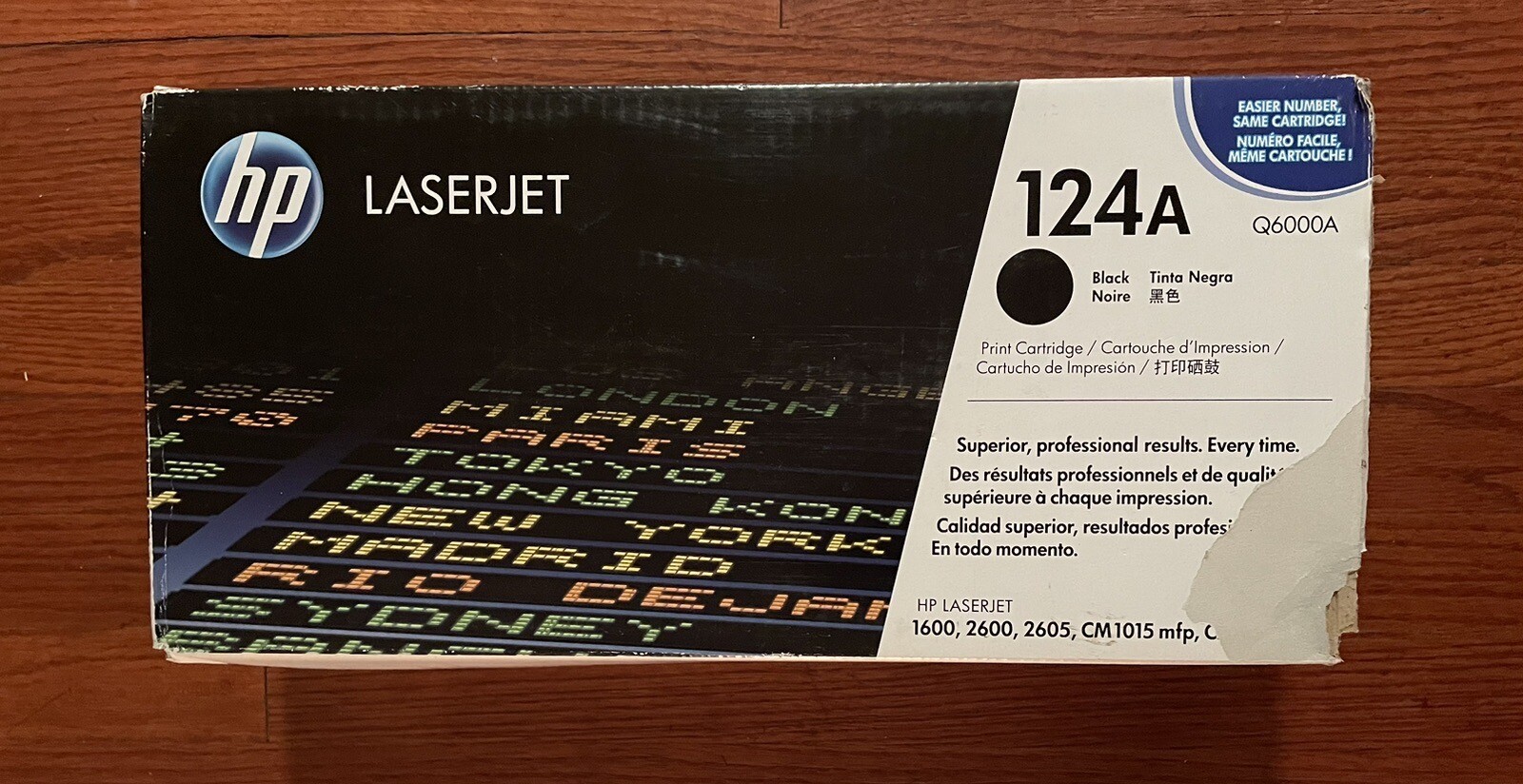 Genuine HP Q6000A Black Laserjet Print Cartridge 124A Open Box