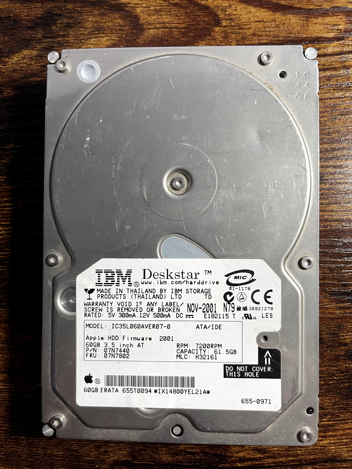 IBM DESKSTAR IDE Hard Drive 3.5. 61.5 Gb Tested And Working