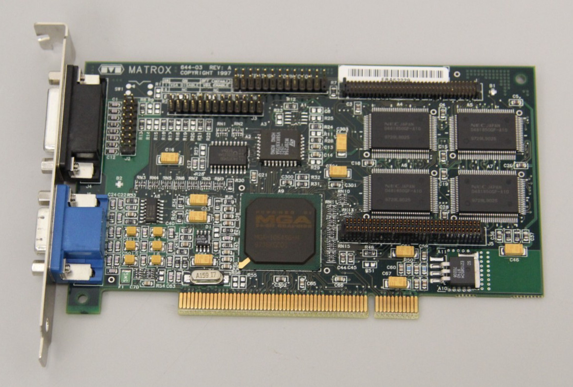 MATROX 644-03 REV A Vintage MGI MY220P/4BN/20 Video Card Board
