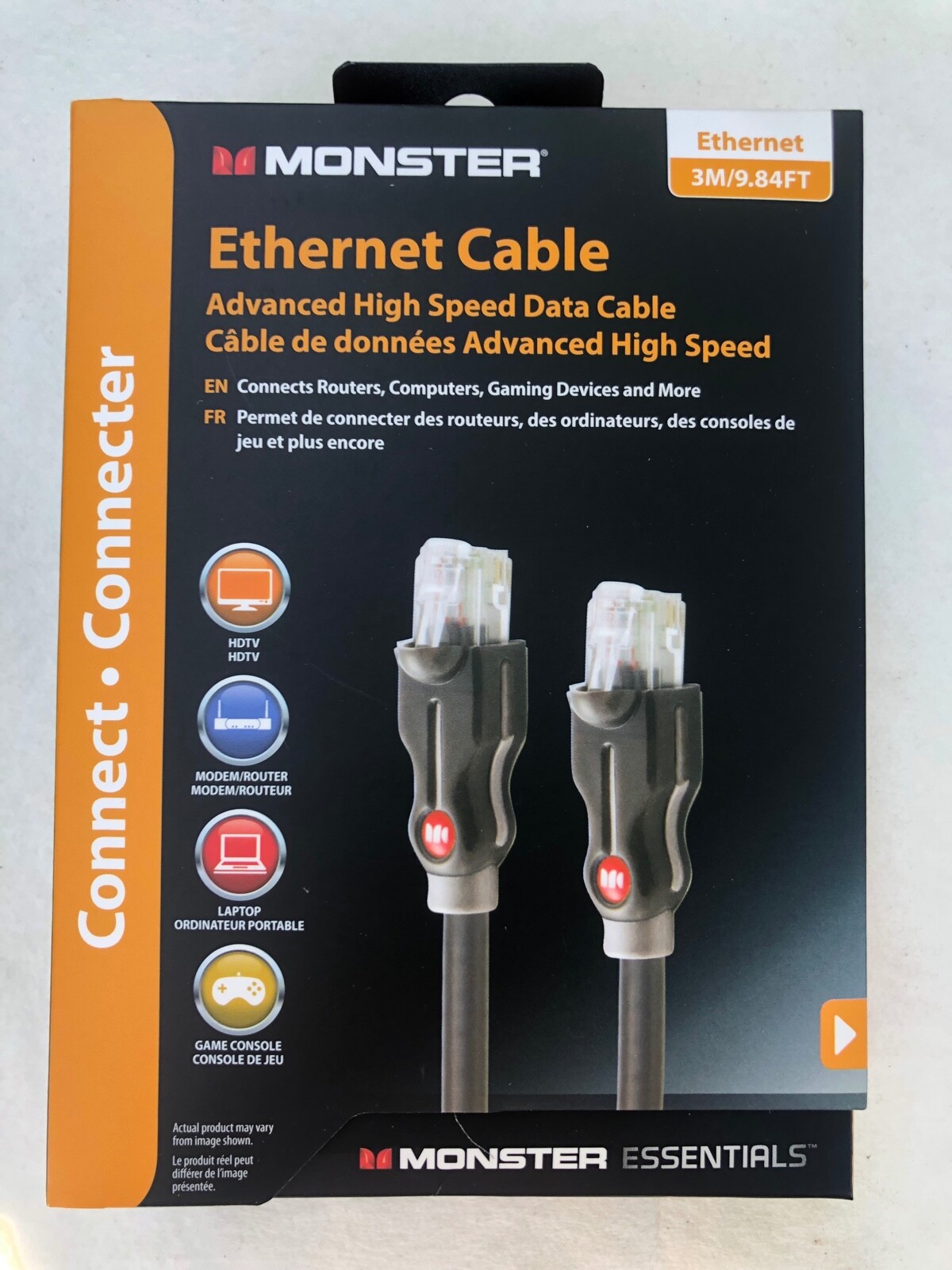 Monster Ethernet Cable - Advanced High Speed Data Cable - 3 Meter/9.84 Feet NEW