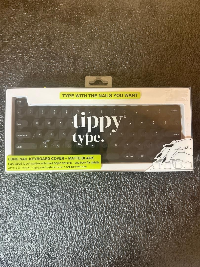 tippy type Keyboard Cover Compatible with Mac - Matte Black: Silicone Flexible