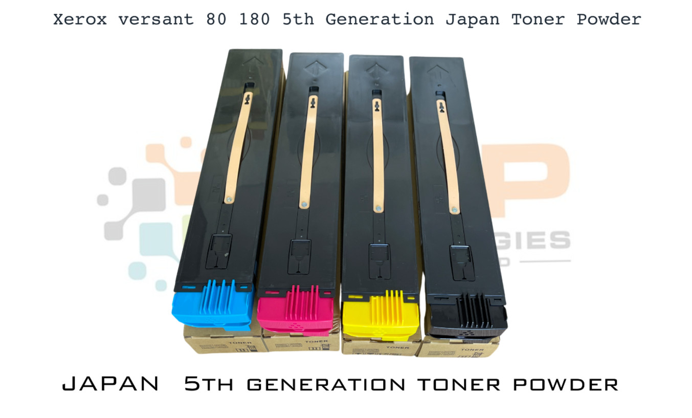 4 Pack Japan Replacement Toner for Xerox Versant 80, 180, 280 CMYK