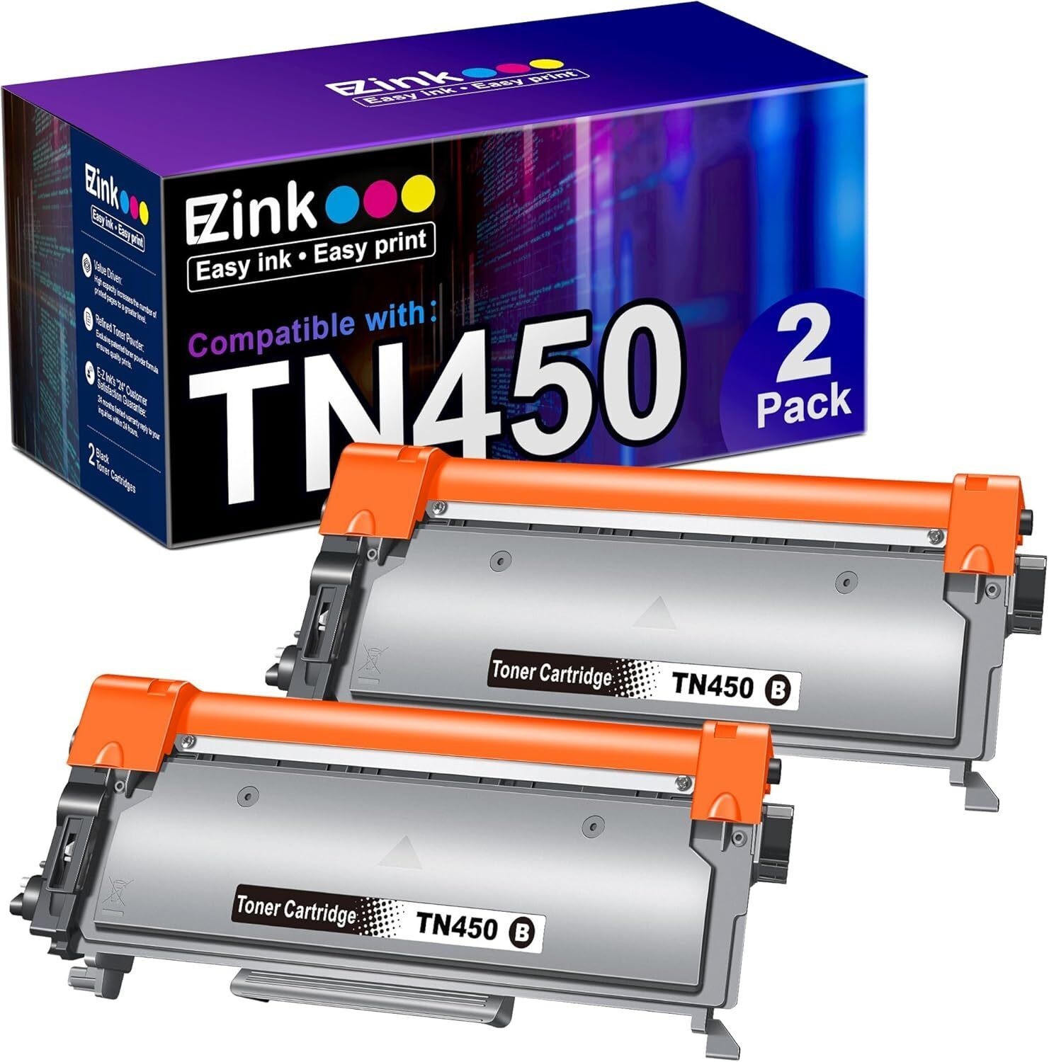 E-Z Ink Compatible Toner Cartridge Replacement for Brother TN450 TN420 TN-450 TN