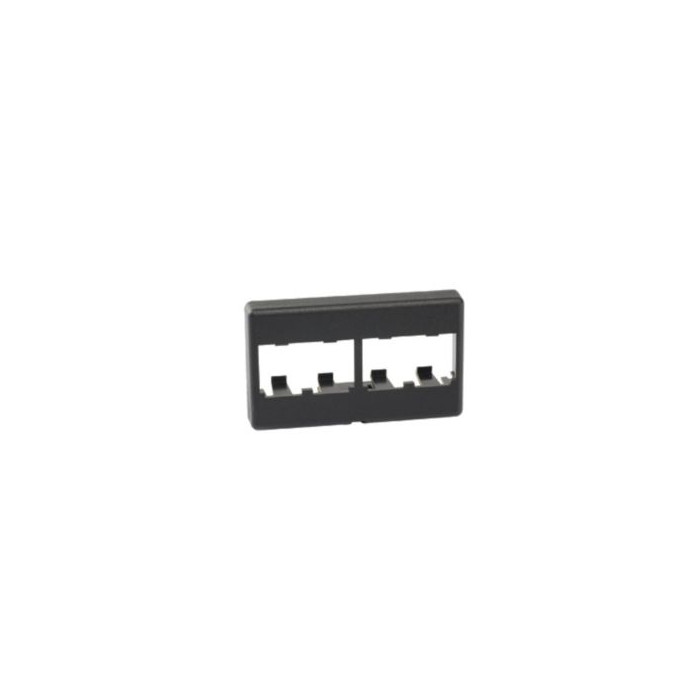 Panduit CFFP4BL Modular Furniture Faceplate ABS Flat 4 Port Black