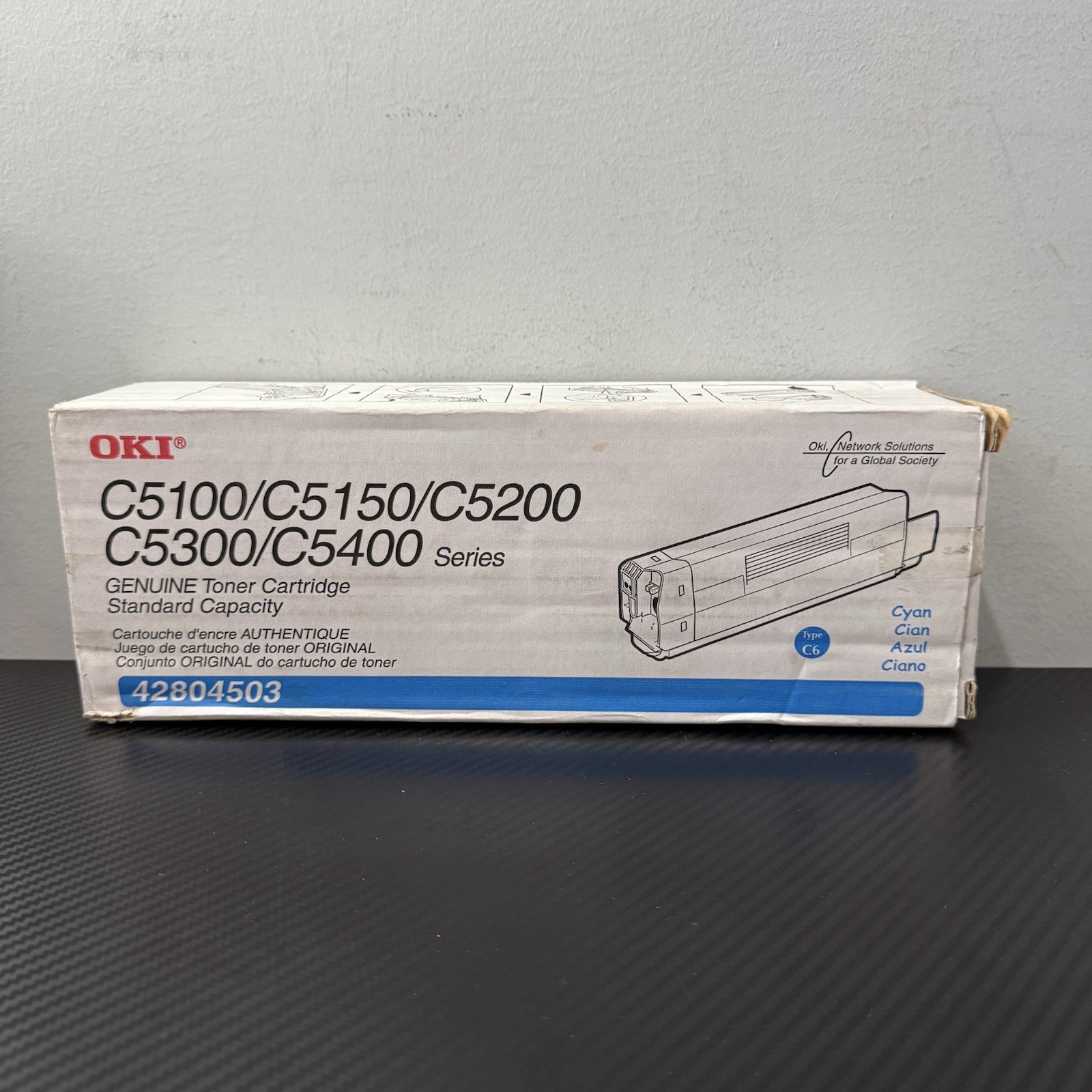 Oki 42804503 Cyan Standard Yield Toner Cartridge for C5100 / C5150 / C5200