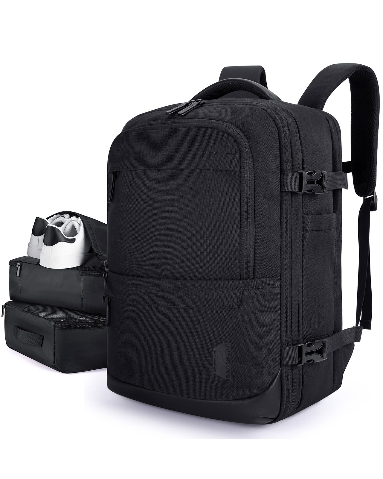 BAGSMART 40L Black Travel Laptop Backpack 47cm*31cm*15.5cm, Obsidian