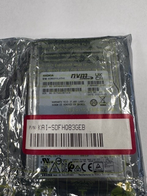 KCM6XVUL6T40 Toshiba KIOXIA 1.8" CM6-V Series 6.4TB TLC PCI Express 4.0 x4 NVMe