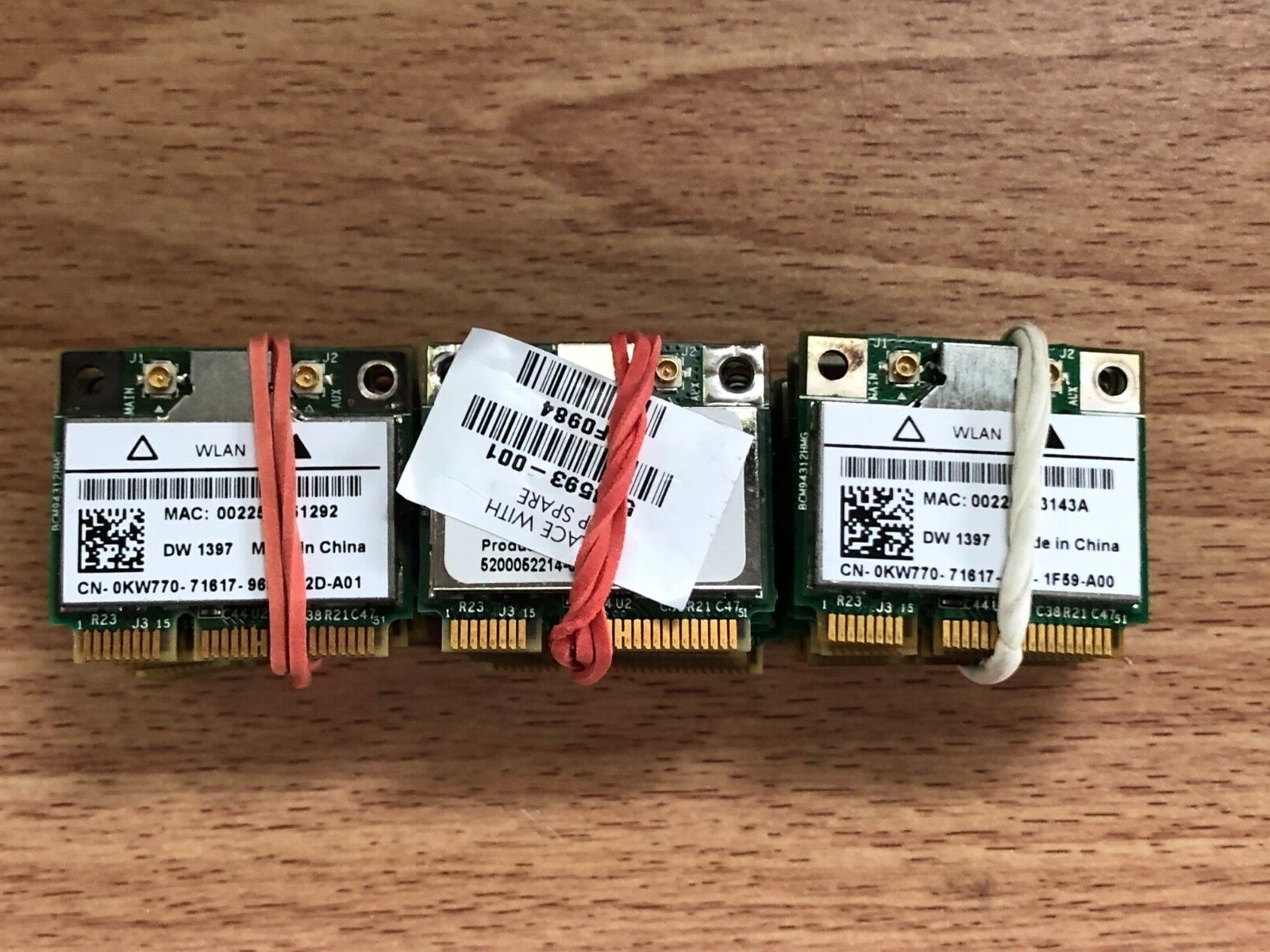  Dell Wireless DW1397 PCIe Half BCM94312HMG FR016, KW770 LOT of 15