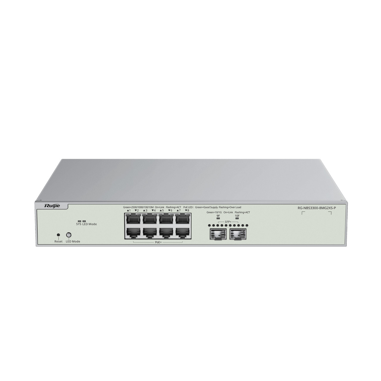 RUIJIE REYEE 8P MULTI GIGABIT L2+ MANAGED SWITCH - 8 POE+(240W) -8X 2.5G + 2X...