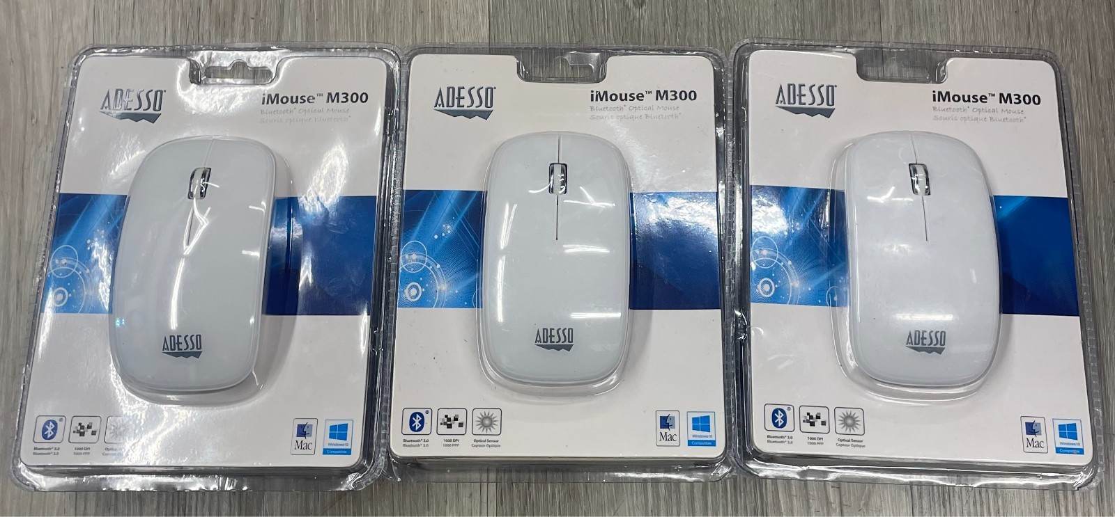 BRAND NEW 3 PACK Adesso iMouse M300 Bluetooth Optical Mouse ON SALE 