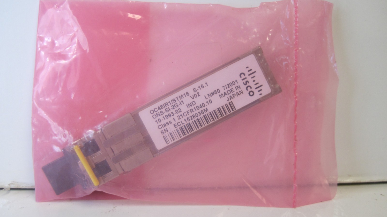 Cisco ONS-SI-2G-I1 OC48IR1/STM16 S-16.1 10-1993-02 V02 Factory Sealed