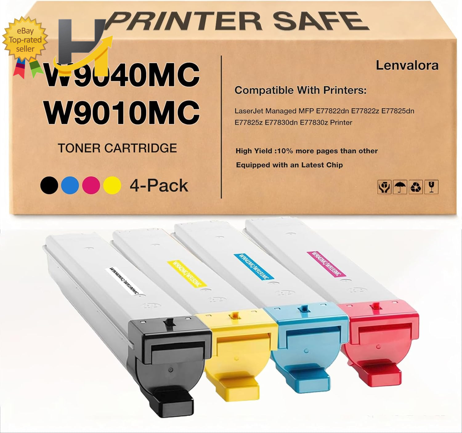 W9040MC W9190MC Toner Cartridge New Chip Replacement for HP Color Laser Managed