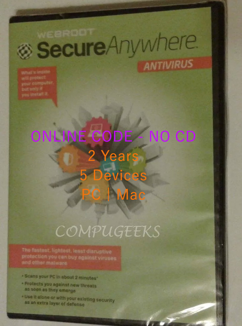 🔥 Webroot Antivirus 2026 | 2 YRS for 5 PC/MAC | Digital Key ONLY  (no CD)🔥 