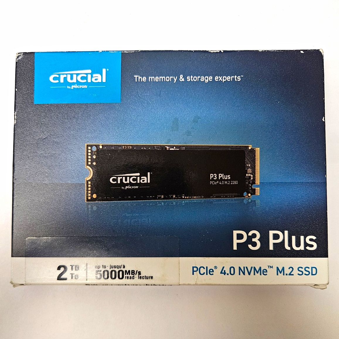 Crucial P3 Plus 2TB PCIe 4.0 NVMe M.2 2280 Internal SSD 5000MB/s CT2000P3PSSD8