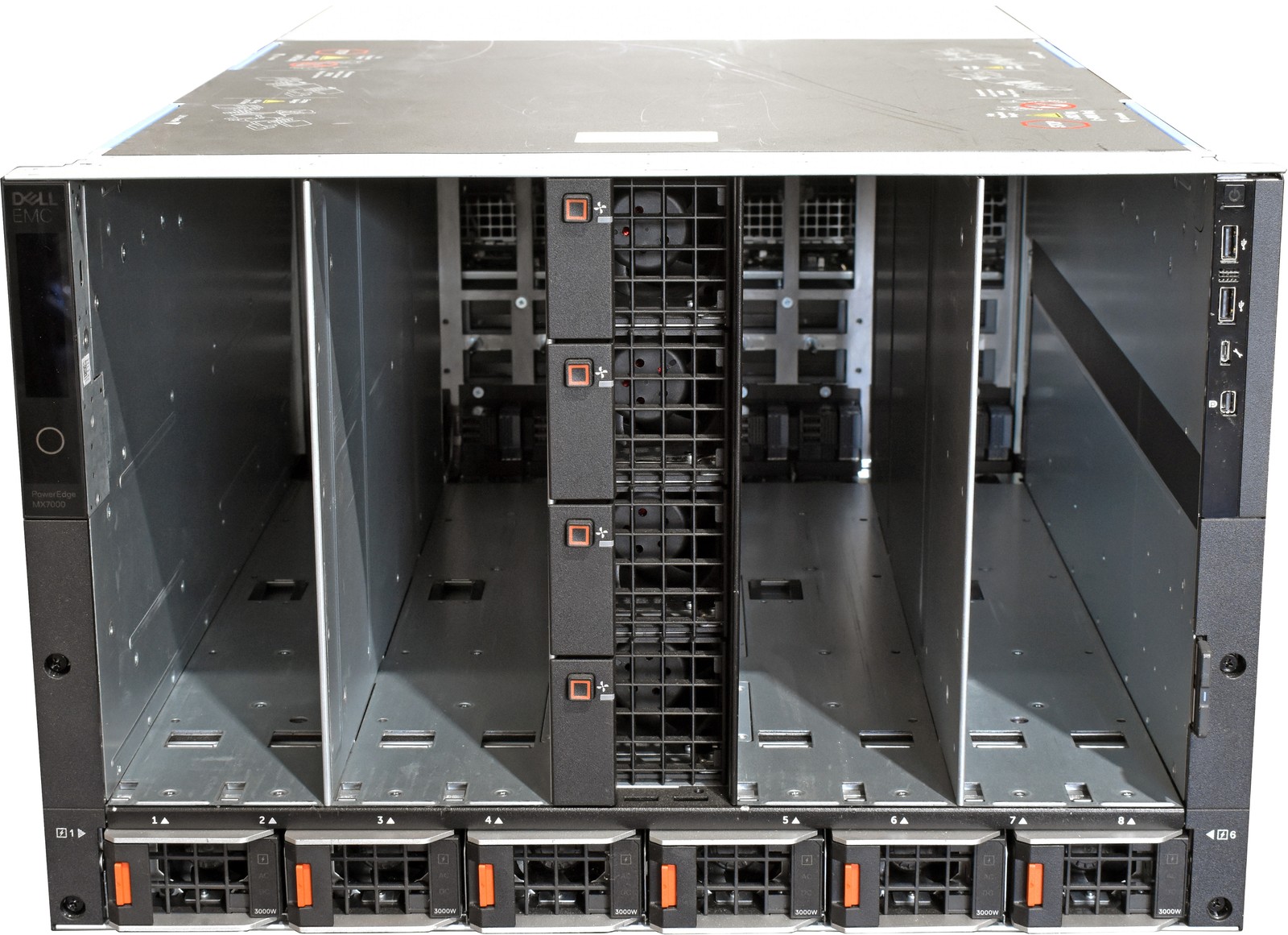 Dell EMC PowerEdge MX7000 BladeCenter 6x3000W PSU 4x08XT66 5x06MR9W 2x099G48