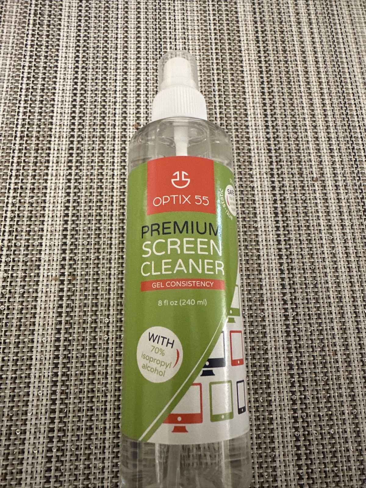 Optix 55 Premium Screen Cleaner Gel Consistency 8fl oz / 240 ml 70% Isopropyl A