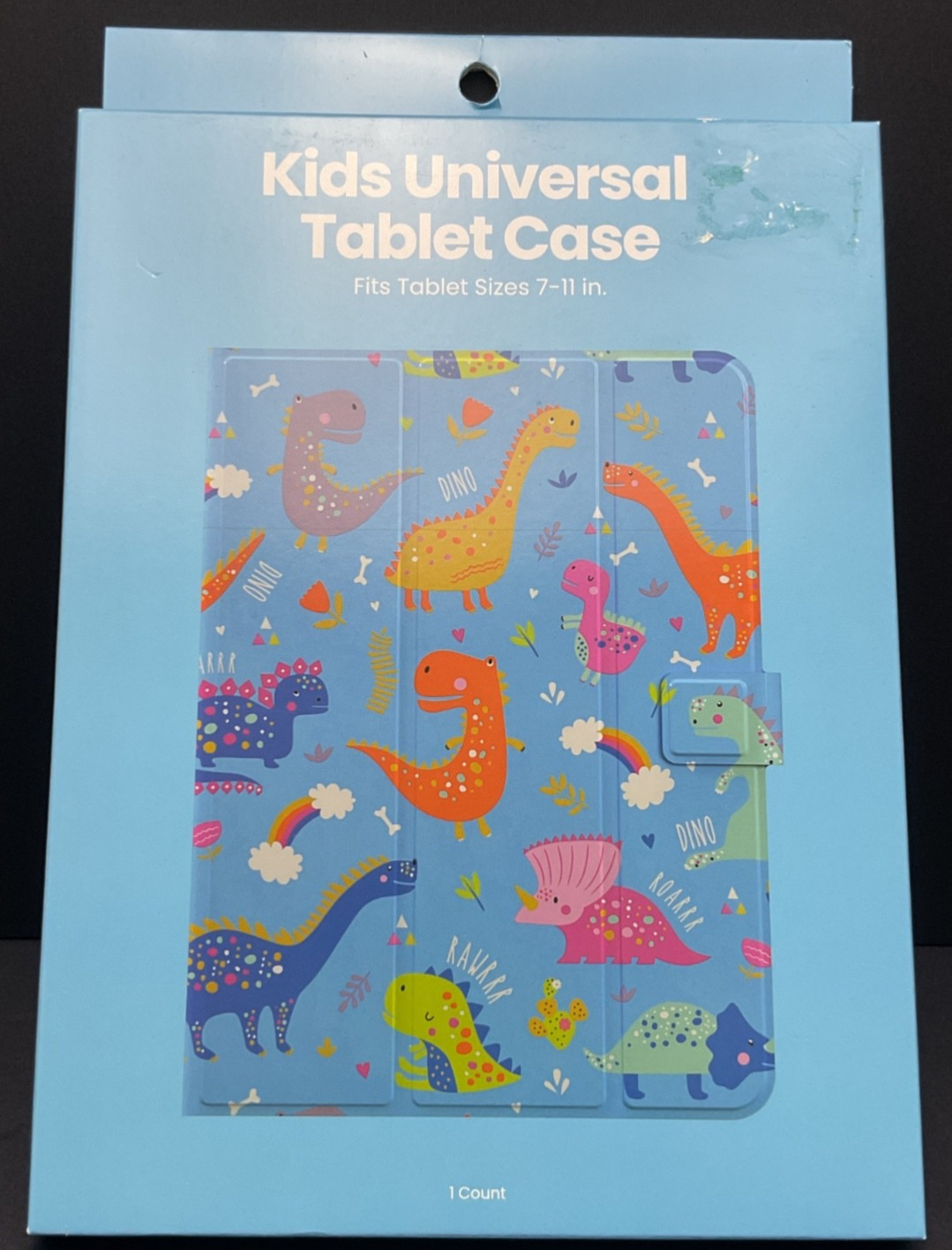 Kids Universal Tablet Case Blue W/ Dinosaurs; Fits 7-11” Tablets A1