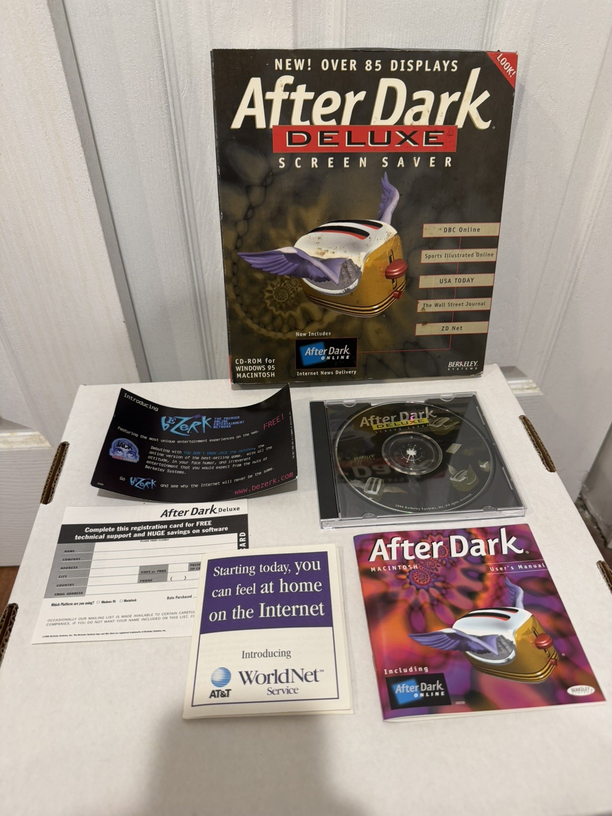 After Dark Deluxe Screen Saver Win95/Mac CD-ROM Berkeley Systems - PC Big Box 