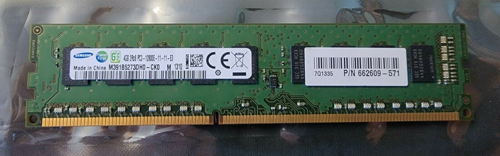 Samsung 4GB DDR3 1600MHz PC3-12800E ECC Unbuffered Server RAM DIMM M391B5273DH0