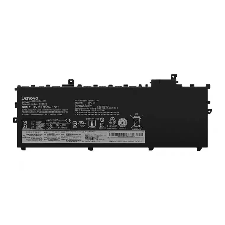 Genuine 57Wh 01AV430 SB10K9758 Battery For Lenovo ThinkPad X1 Carbon 2017 / 2018