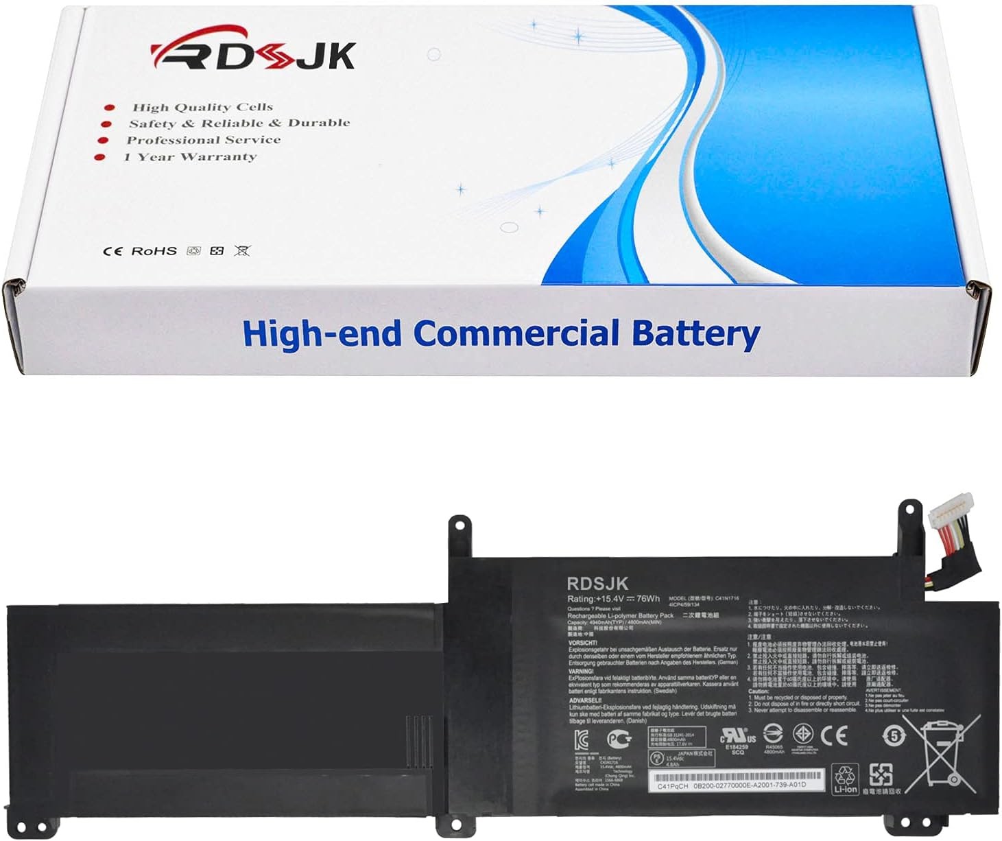 C41N1716 Laptop Battery for ASUS ROG Strix GL703GM GL703GS ROG Strix GL703GM