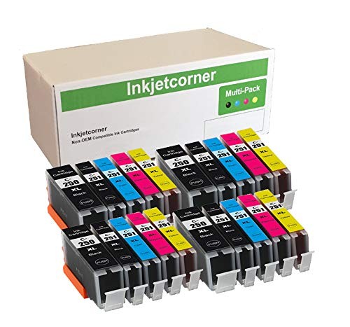 Inkjetcorner Compatible Ink Cartridges Replacement for PGI-250 XL CLI-251 XL for