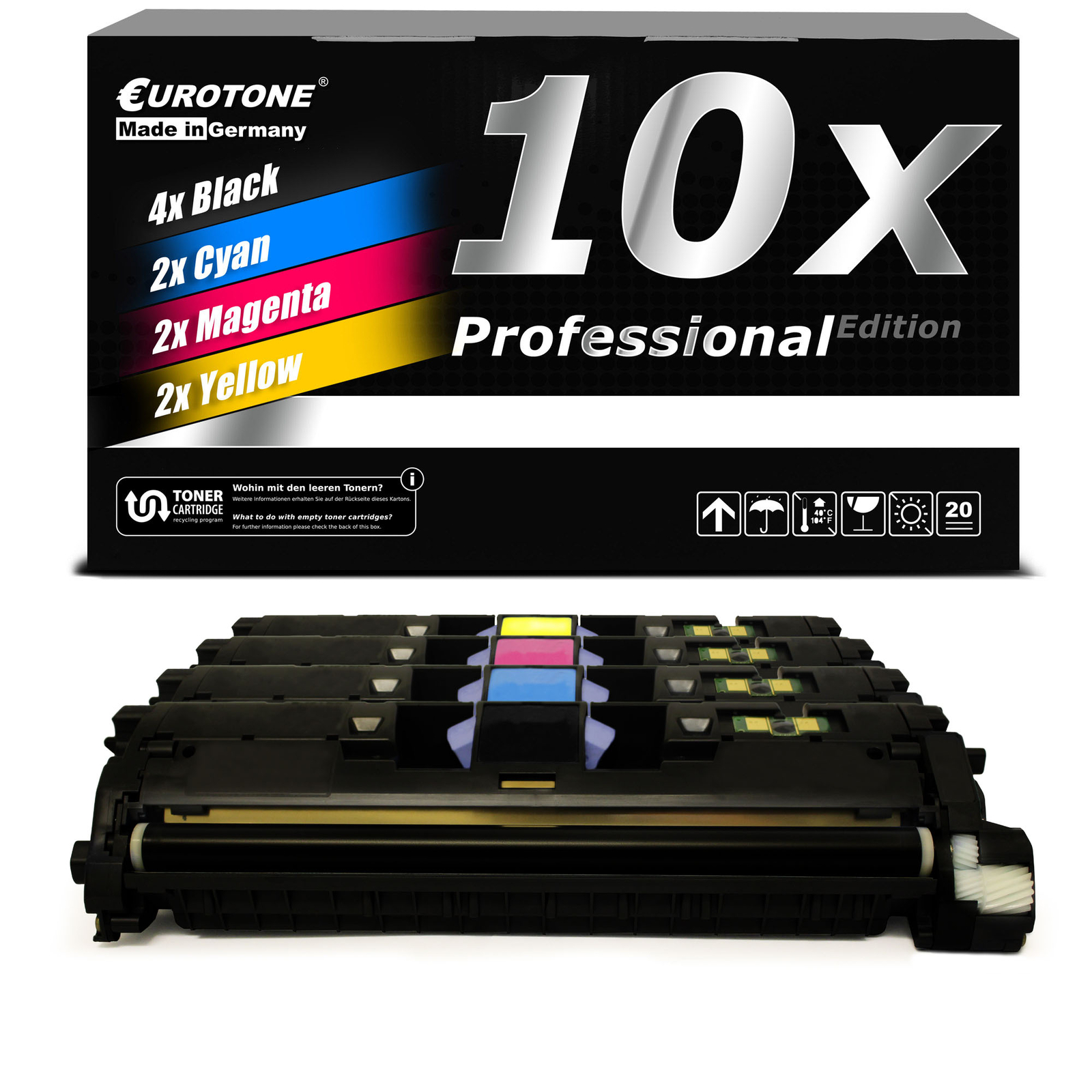 10x Eurotone per Cartridge F Hpecolor Laserjet 2500-LSE 1500-LXI 1500-TN 2500-TN