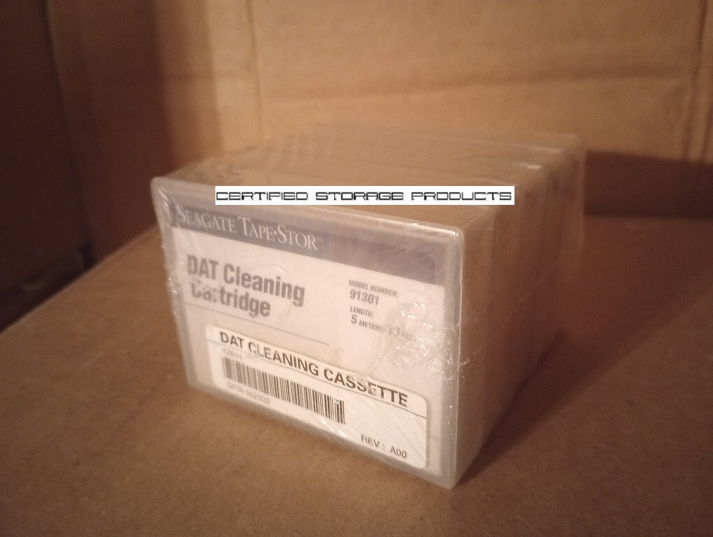 NEW 5/PK Seagate DAT DDS 4mm Cleaning Tape Cartridges 91301 IBM Quantum Certance